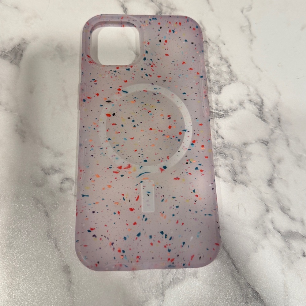 Otterbox MagSafe iPhone 13 case - clear with colored pieces - soft touch